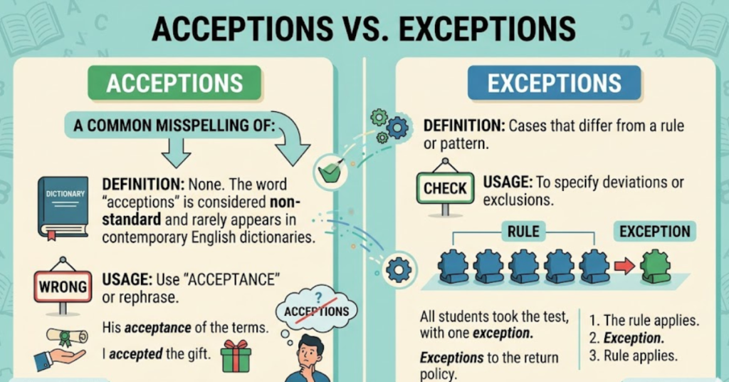 Acceptations vs Exceptions: Key Differences Explained