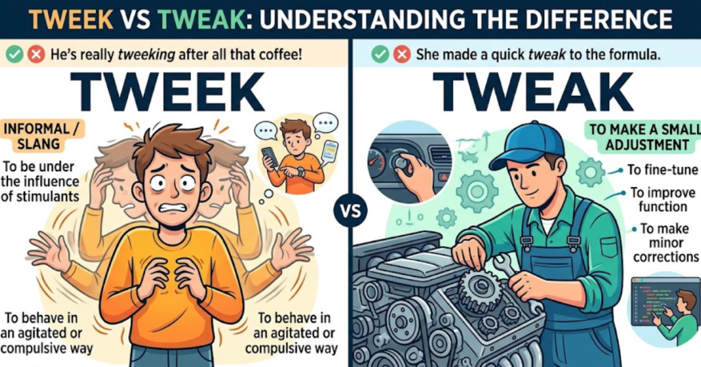 Tweek vs Tweak: Meaning, Differences, and Usage