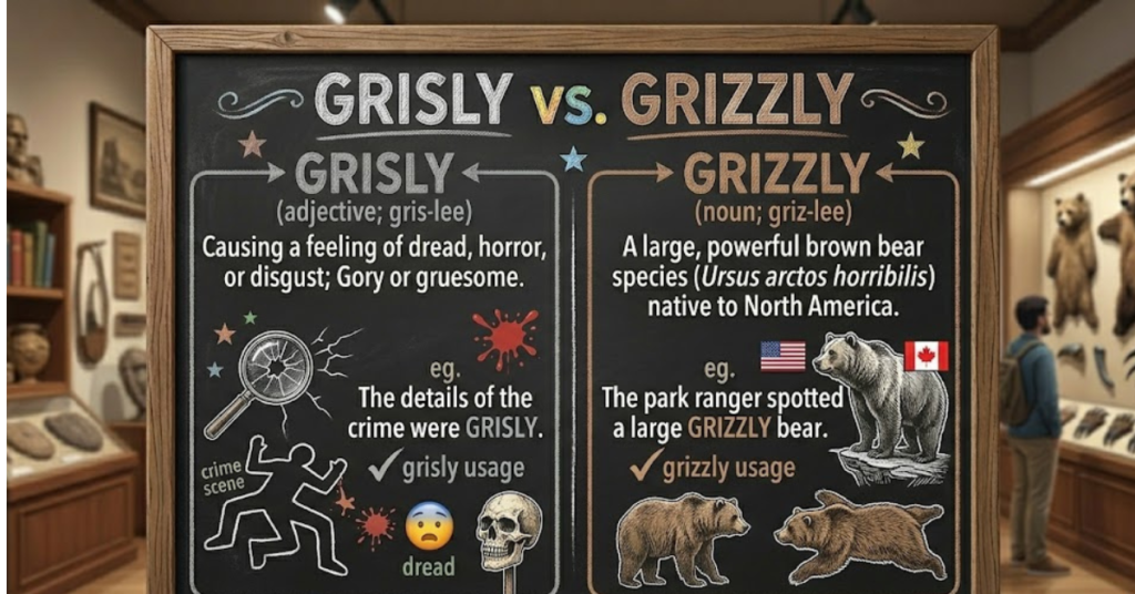 Grisly vs Grizzly: Meaning and Usage Explained