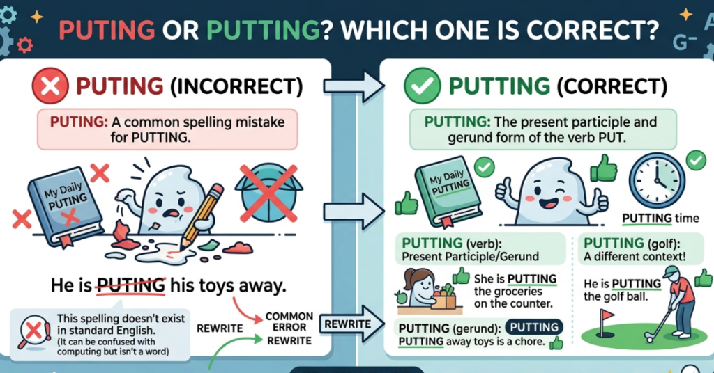 Puting or Putting? Correct Spelling Explained