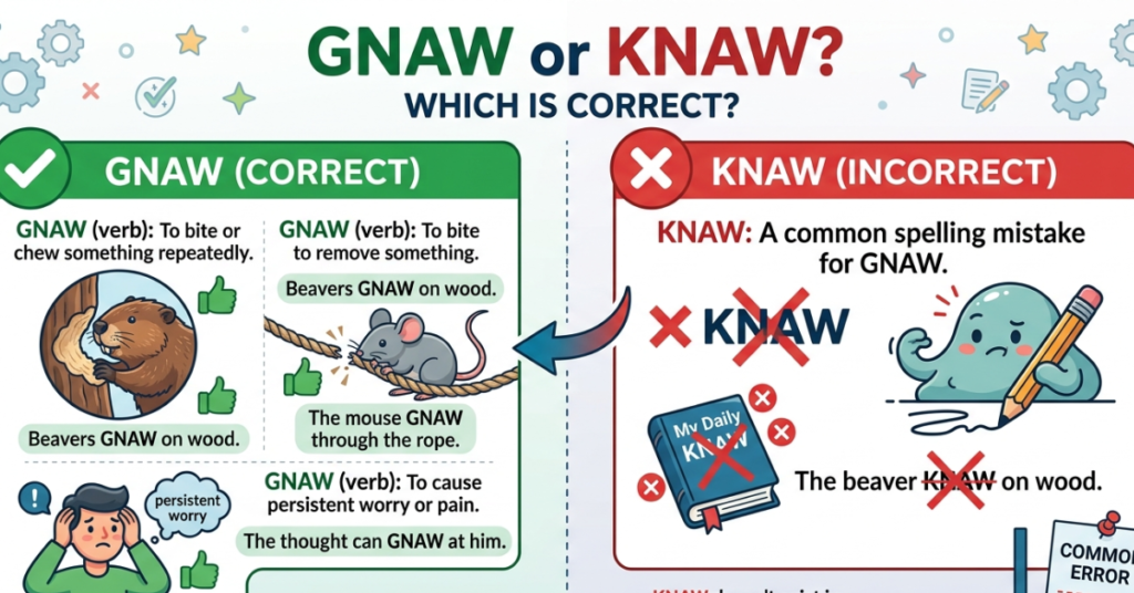 Gnaw or Knaw? Correct Spelling Explained