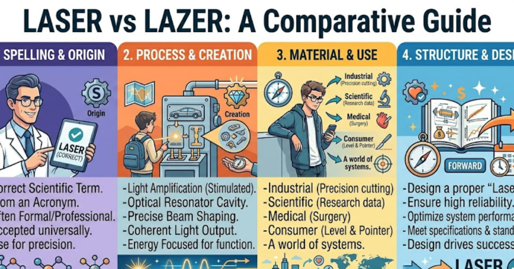 Laser vs Lazer: Correct Spelling and Key Differences