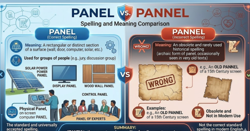 Panel vs Pannel: Meaning, Spelling & Usage Explained