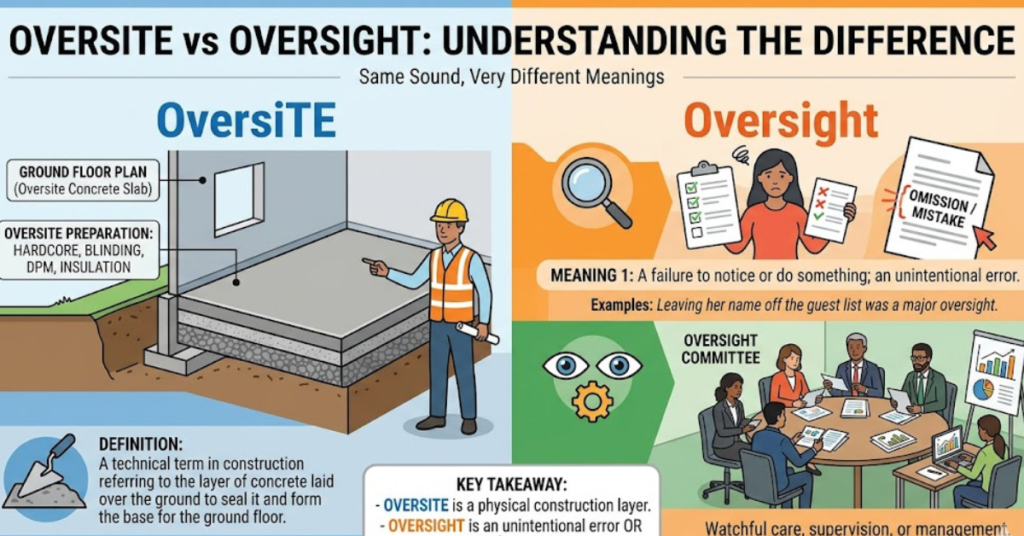 Oversite vs Oversight: Meaning, Usage, and Examples