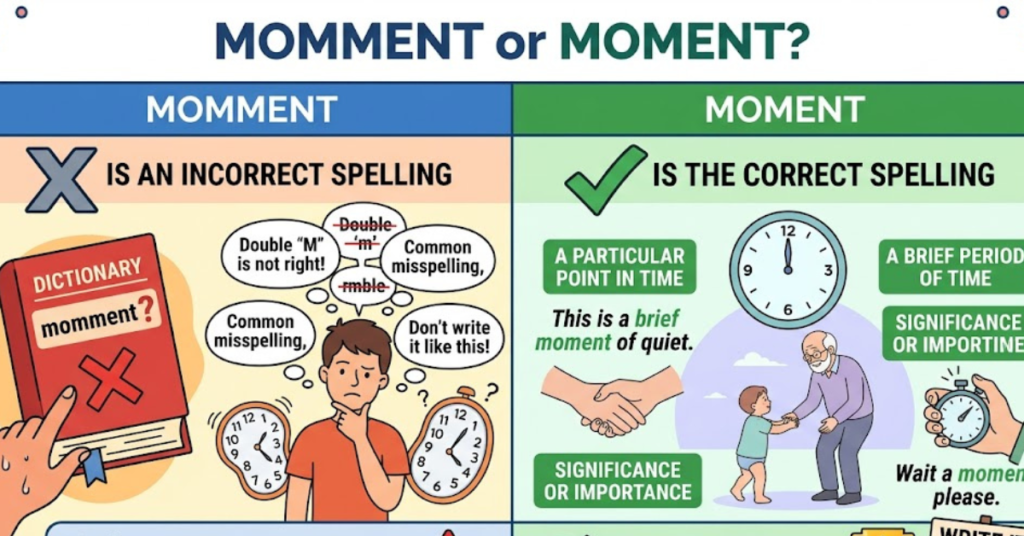 Momment or Moment: Correct Spelling and Meaning Explained