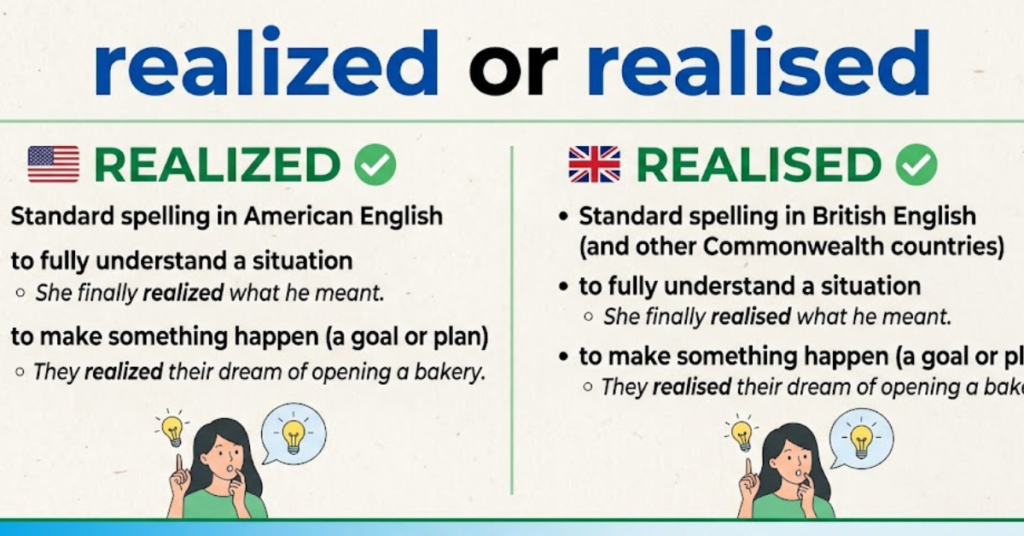 Realized or Realised: Spelling, Meaning, and Usage