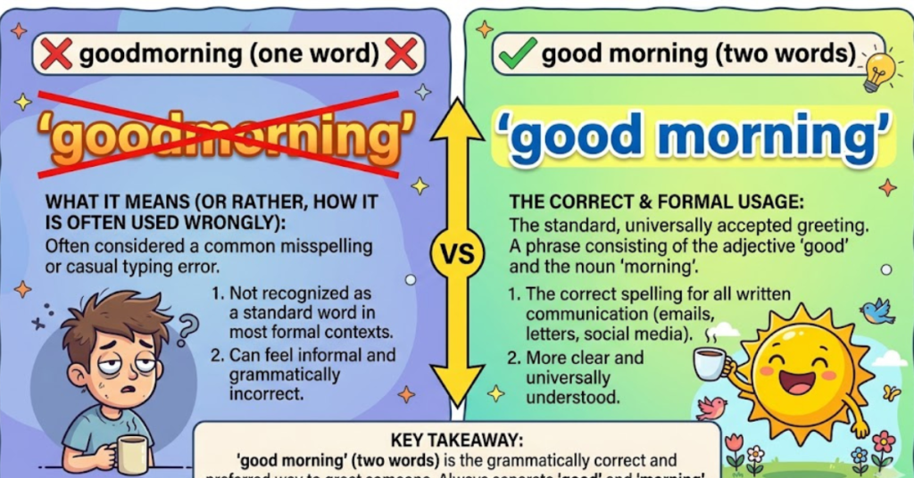 Goodmorning vs Good Morning: Correct Usage Explained