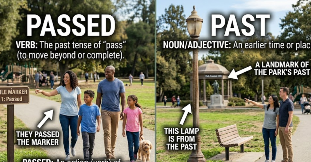 Passed vs Past: Simple Grammar Rules & Examples