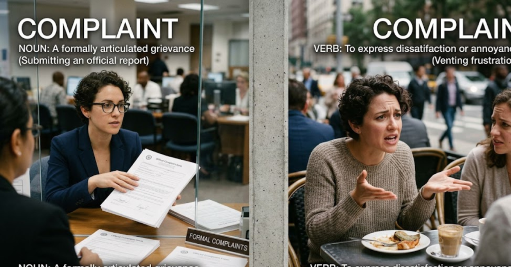 Complaint vs Complain: Meaning, Difference & Examples