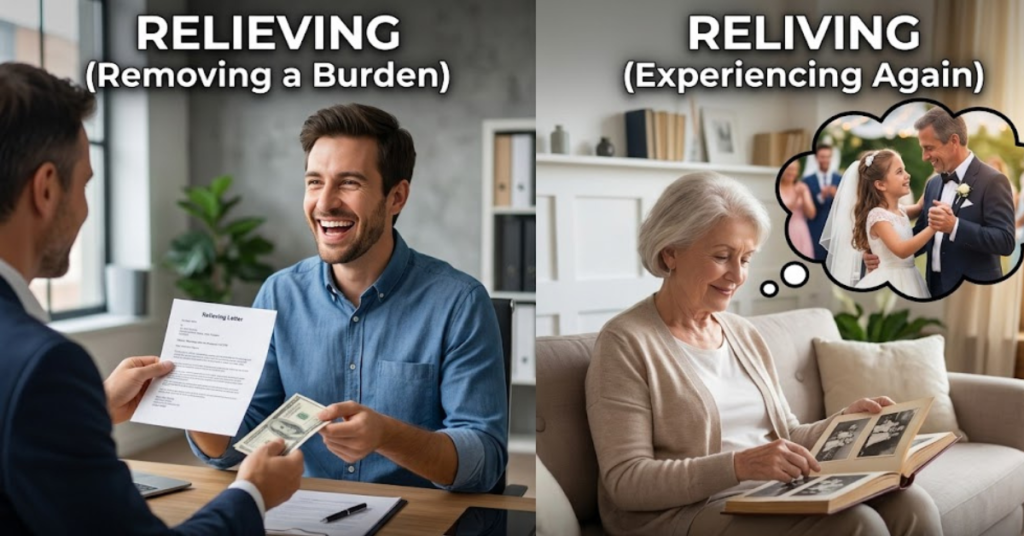 Relieving or Reliving: Which Word Is Correct?