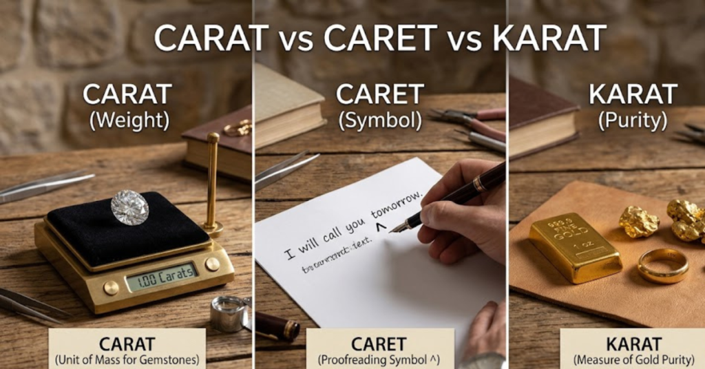 Carat vs Caret vs Karat: Key Differences Explained