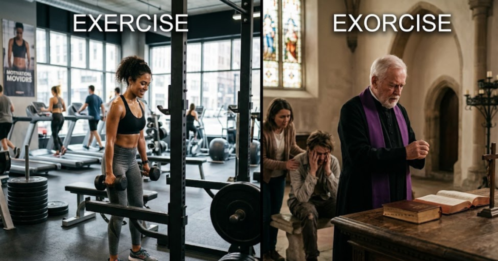 Exercise vs Exorcise: What's the Difference?