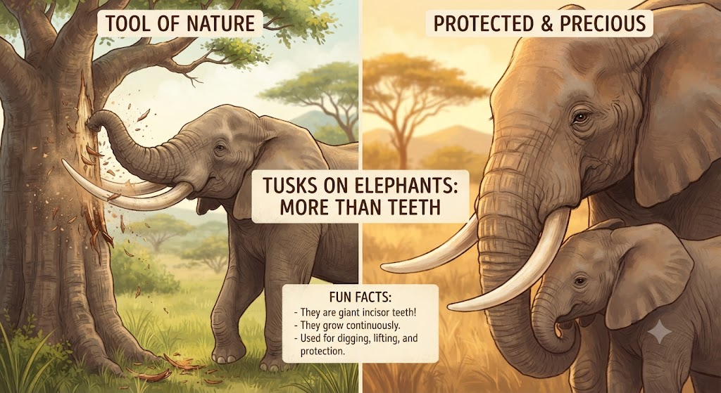 Tusks on Elephants